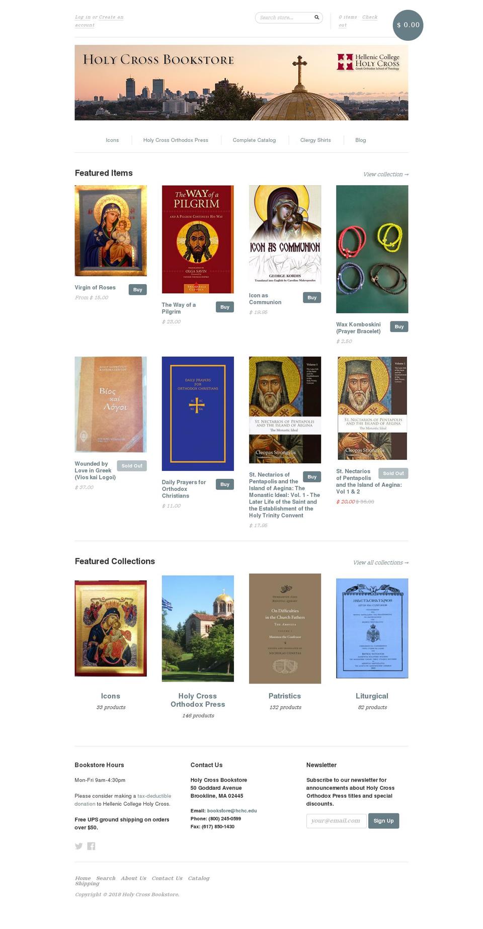 holycrossbookstore.net shopify website screenshot