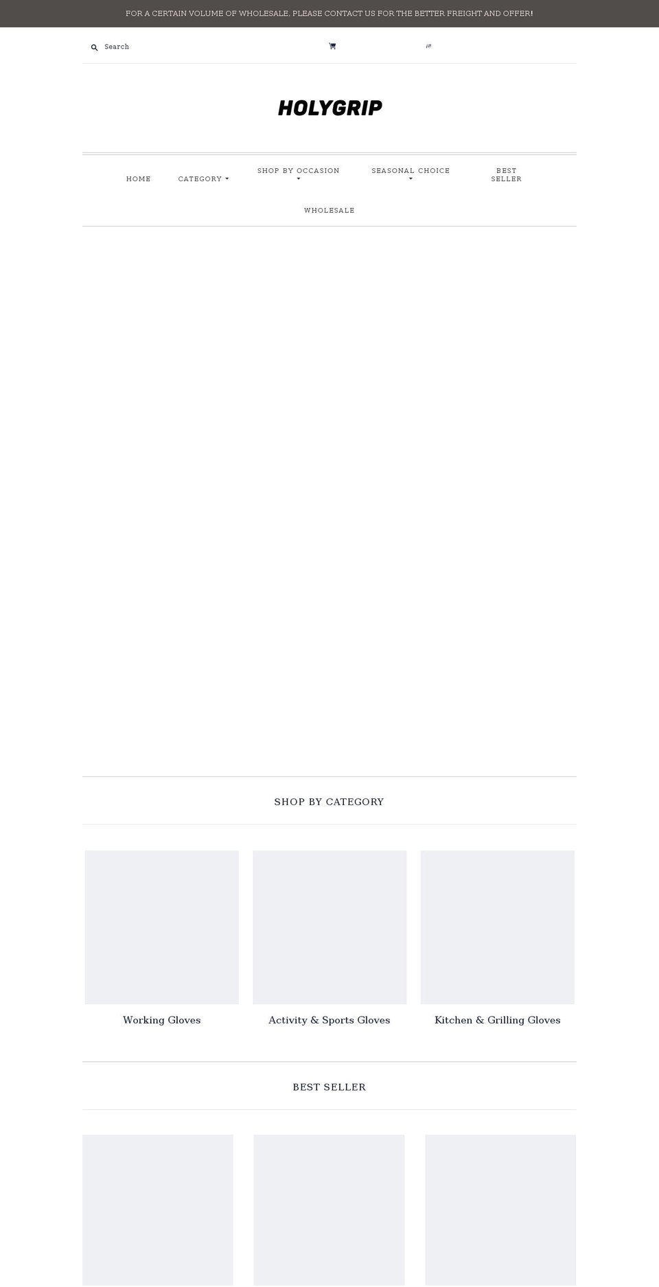 holygrip.com shopify website screenshot
