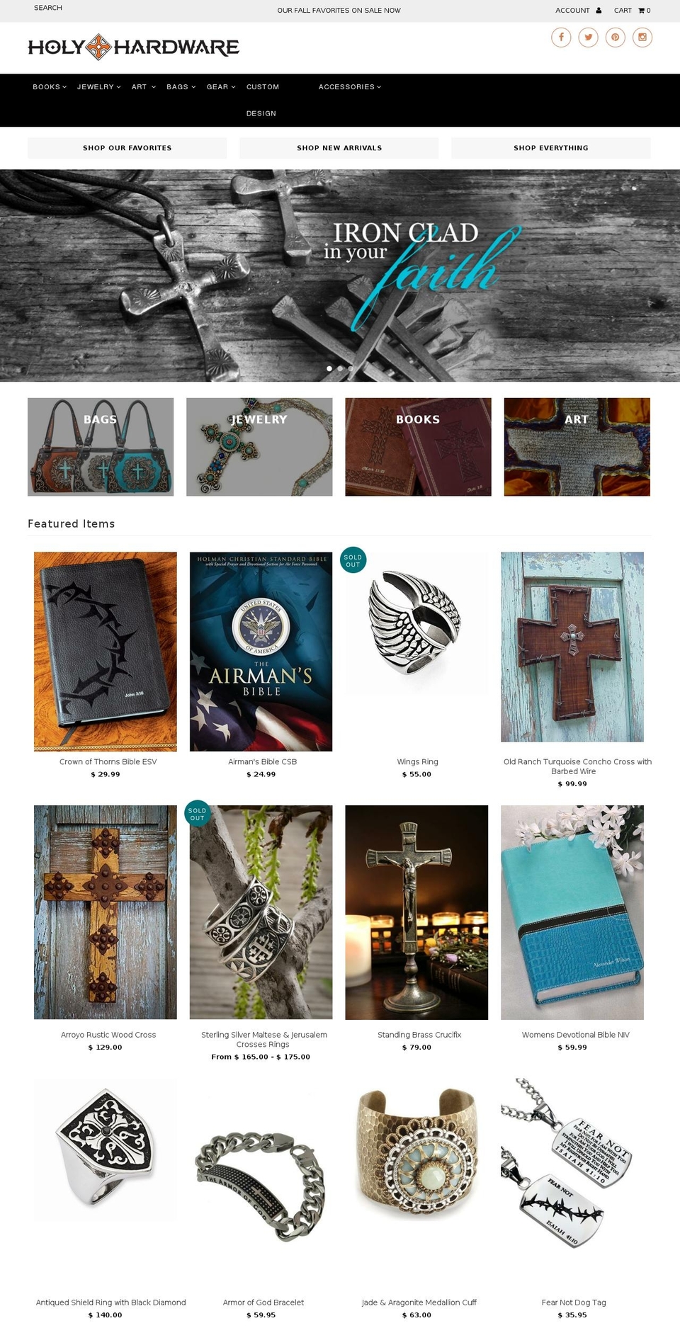 holyhardware.com shopify website screenshot