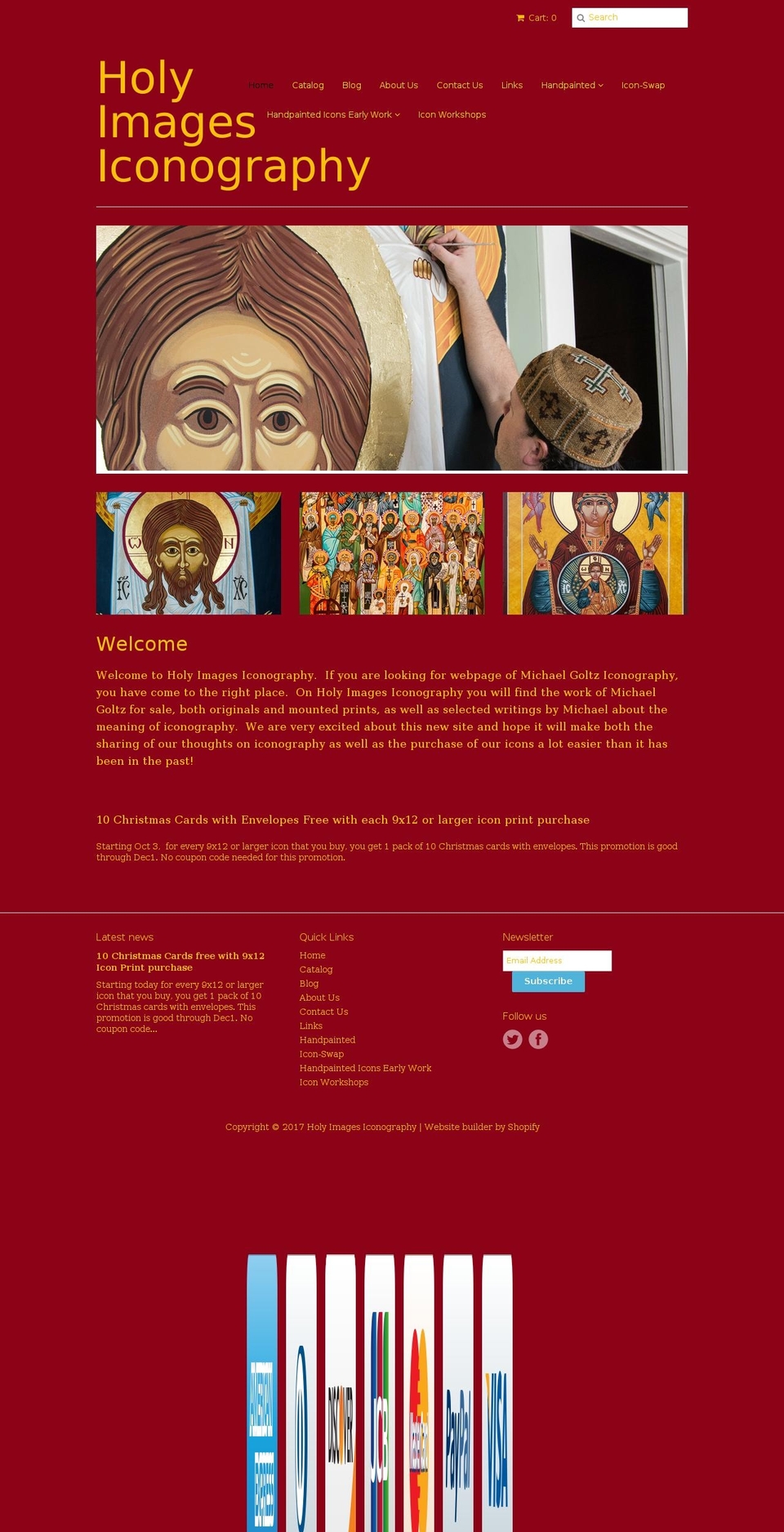 holyimagesicons.com shopify website screenshot