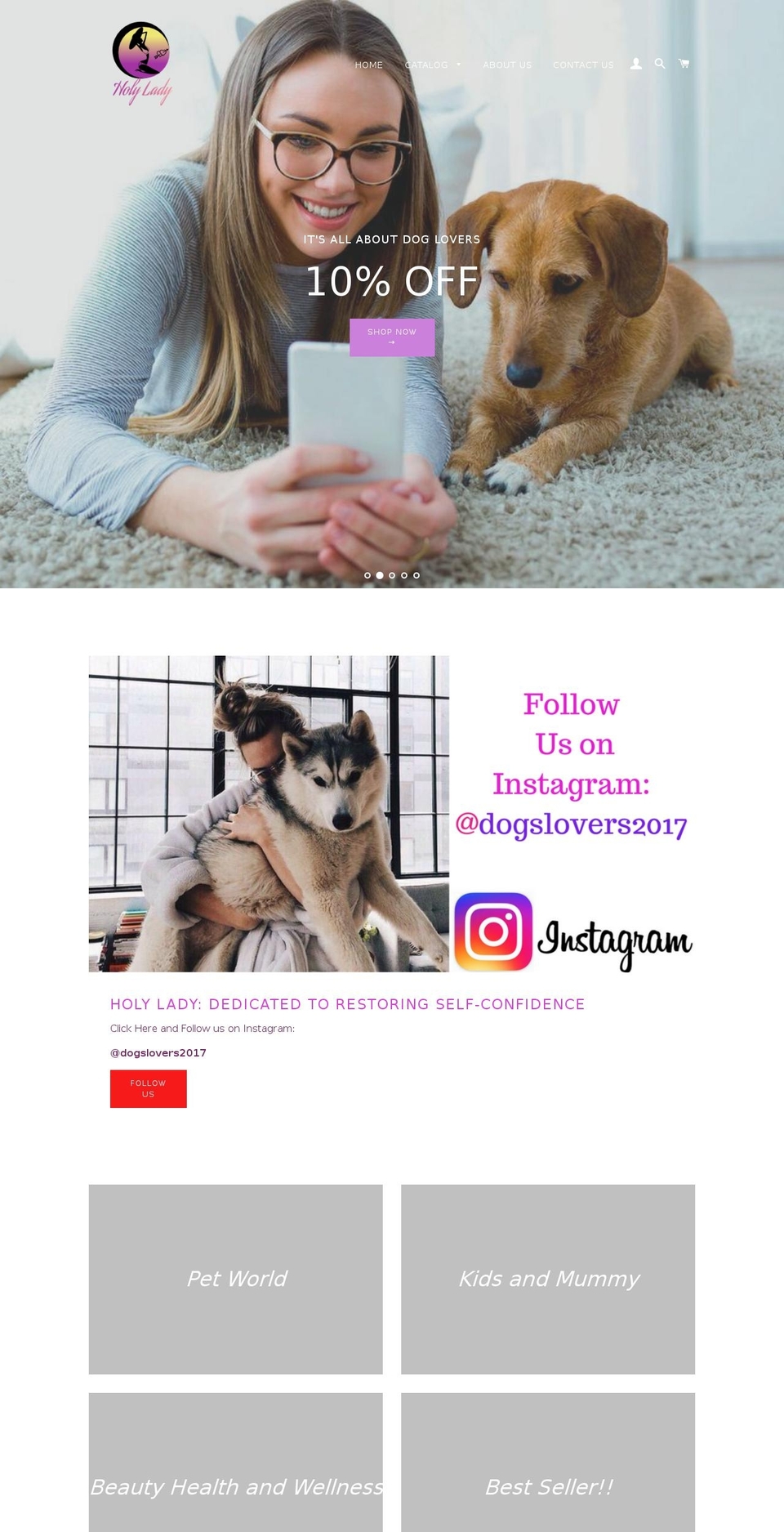 holyladyboss.com shopify website screenshot