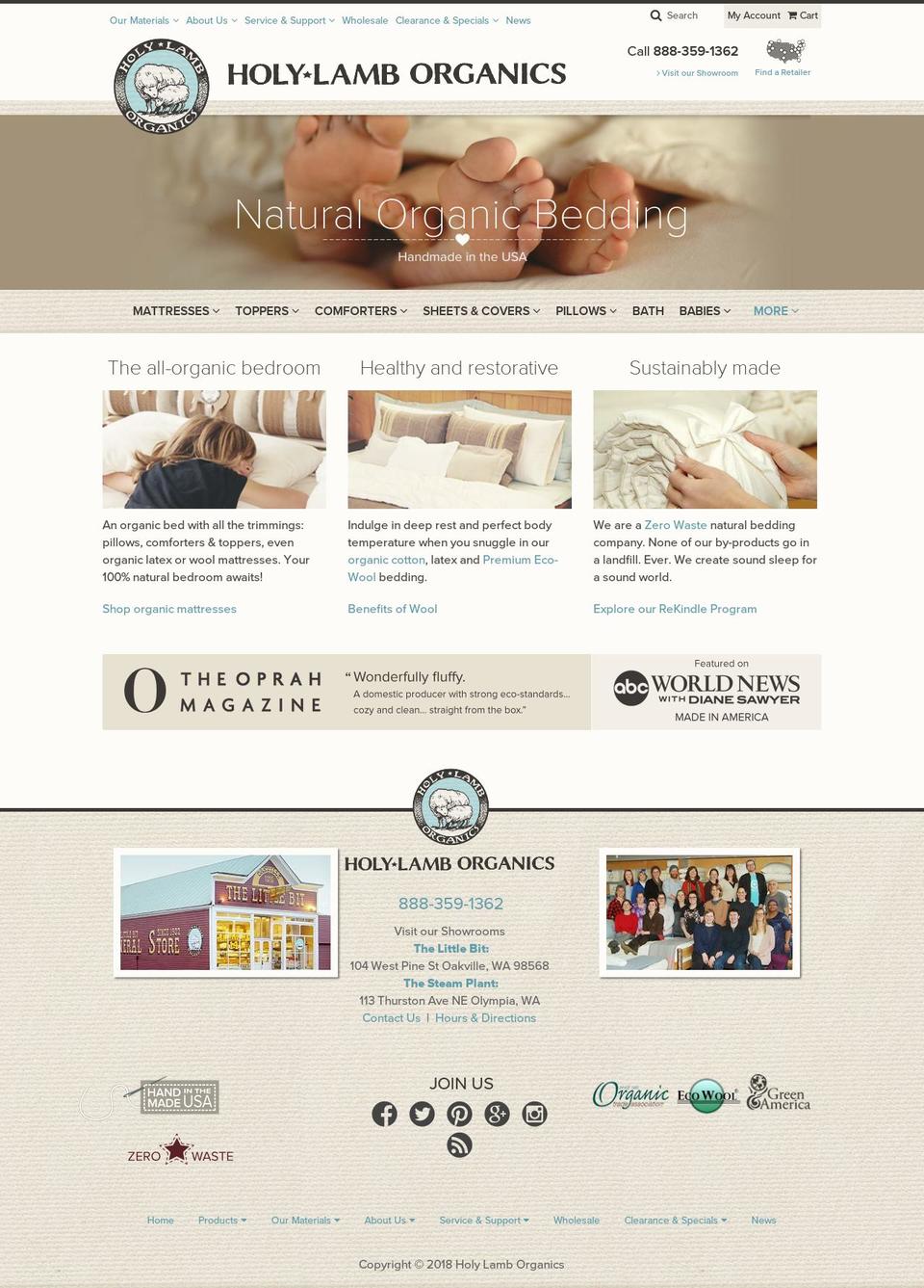 holylamborganics.net shopify website screenshot
