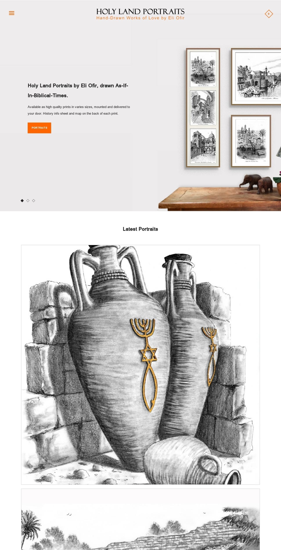 holylandportraits.com shopify website screenshot