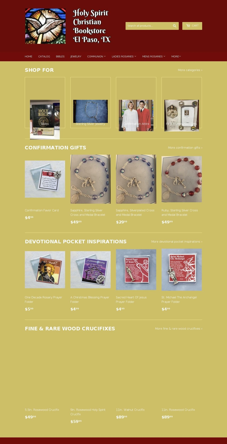 holyspiritep.net shopify website screenshot