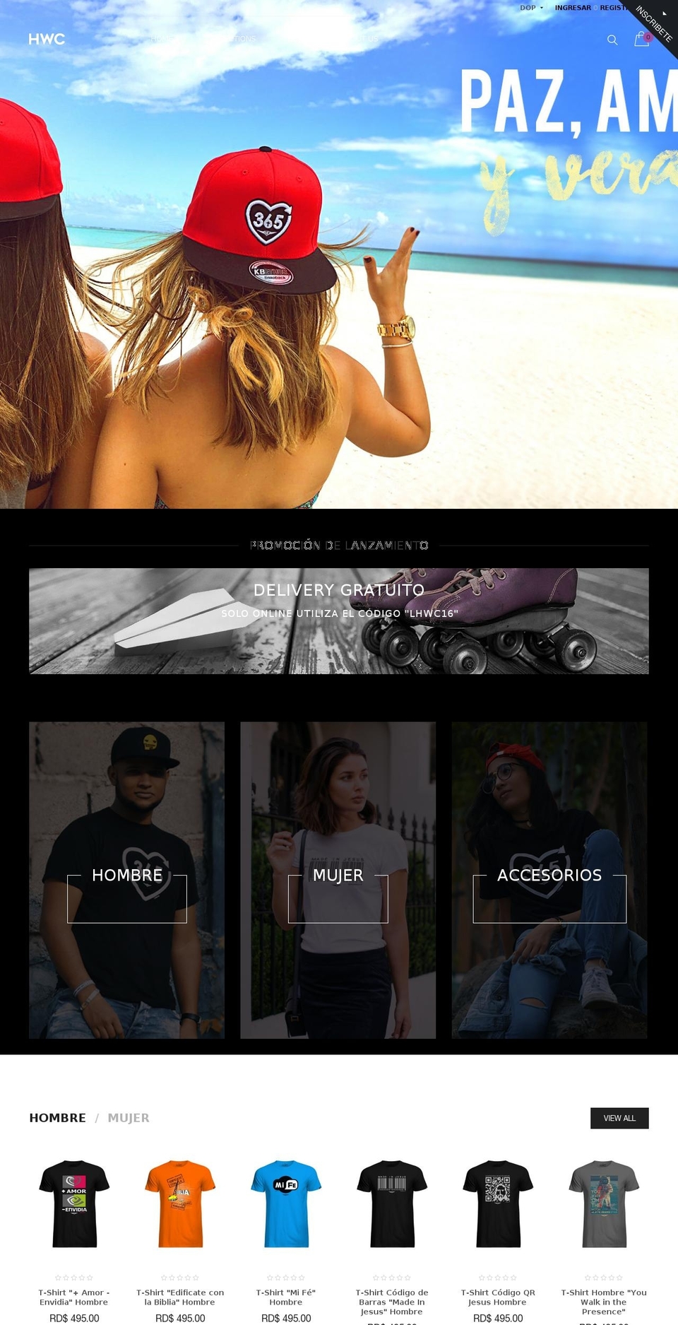 holywearcollections.com shopify website screenshot