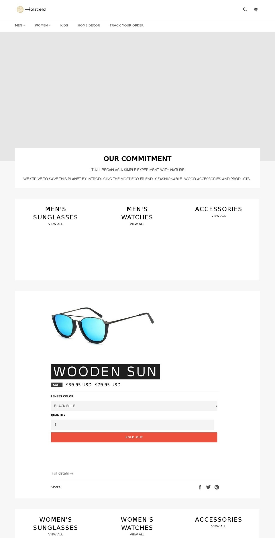 holzfeld.com — Shopify storefront screenshot