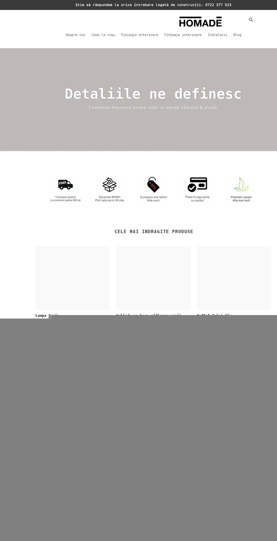 homade.ro shopify website screenshot