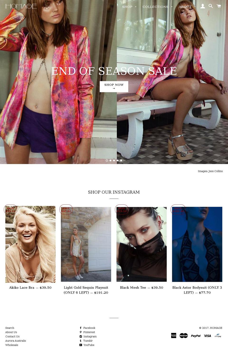 homagefemme.com shopify website screenshot