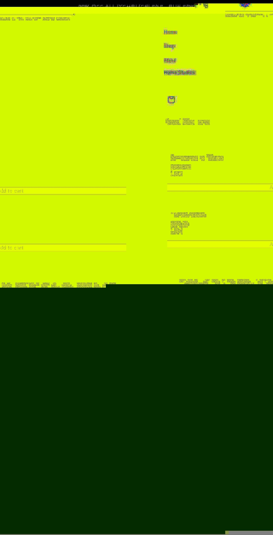 homastudios.com shopify website screenshot