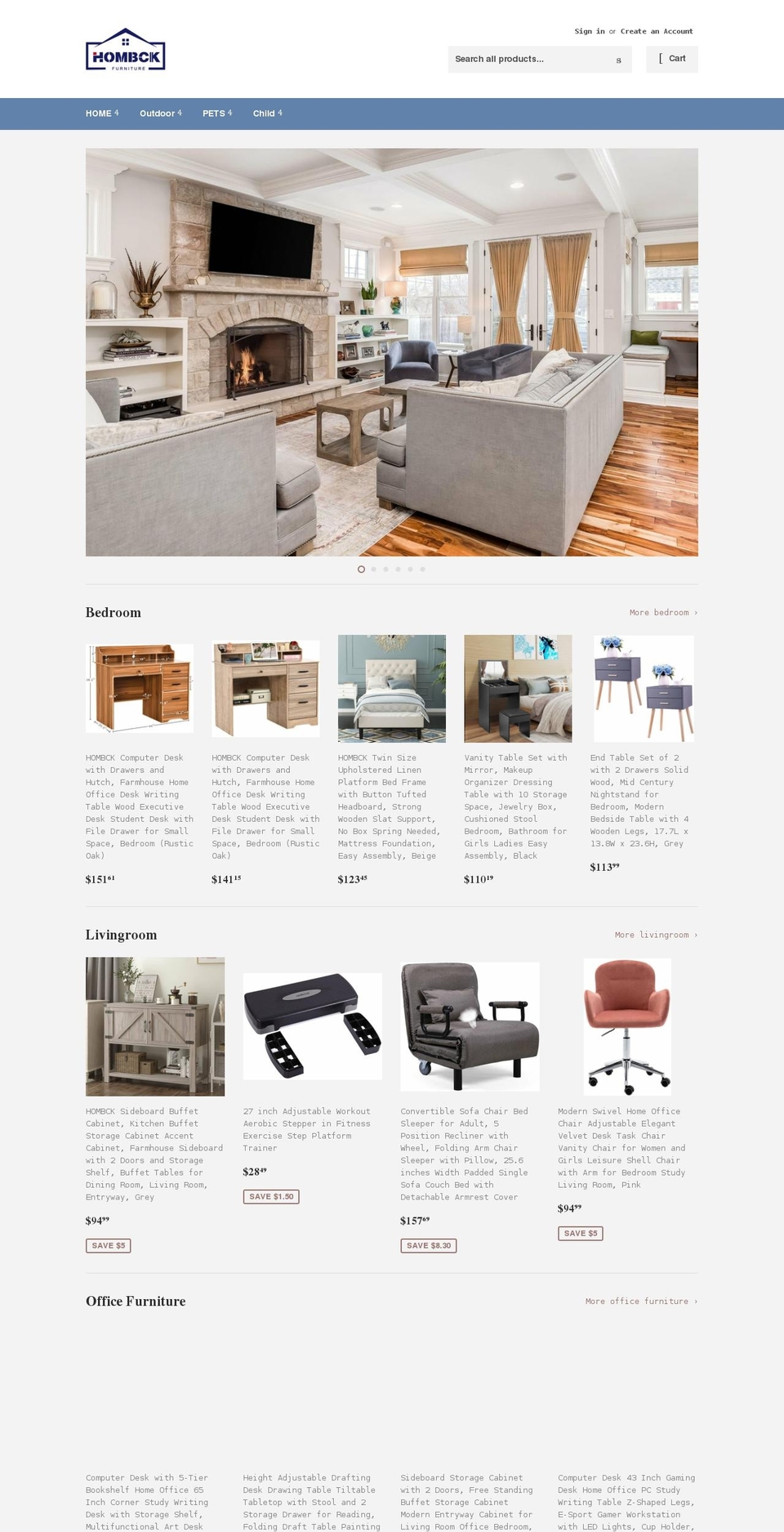 hombck.com shopify website screenshot
