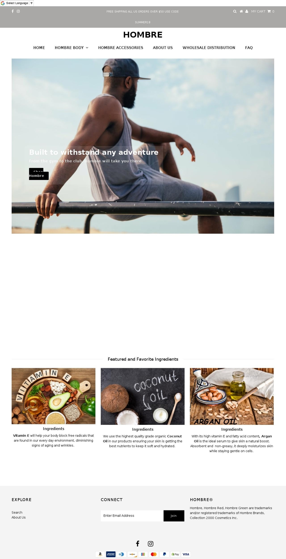 hombredeplatino.com — Shopify storefront screenshot