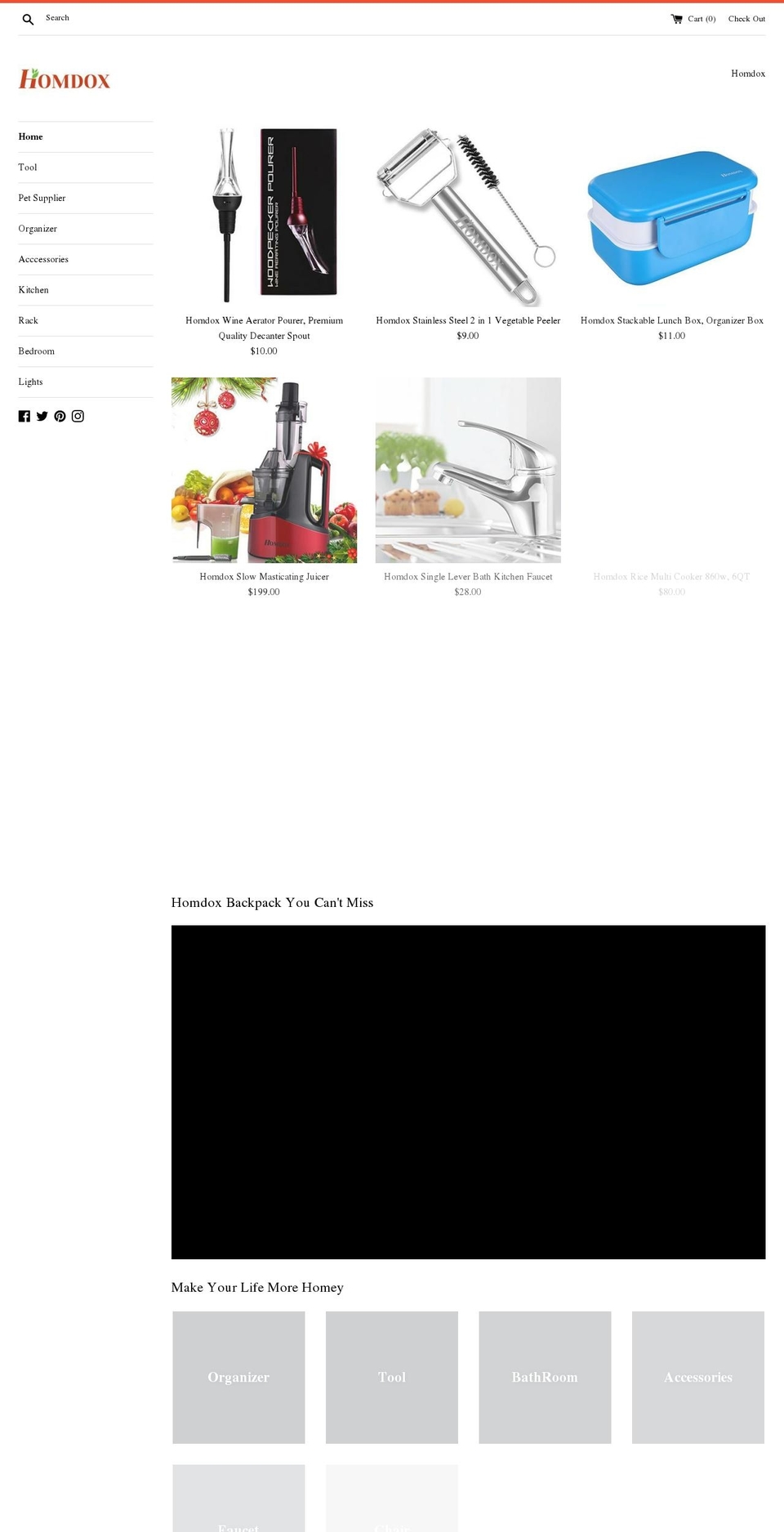 homdox.net shopify website screenshot