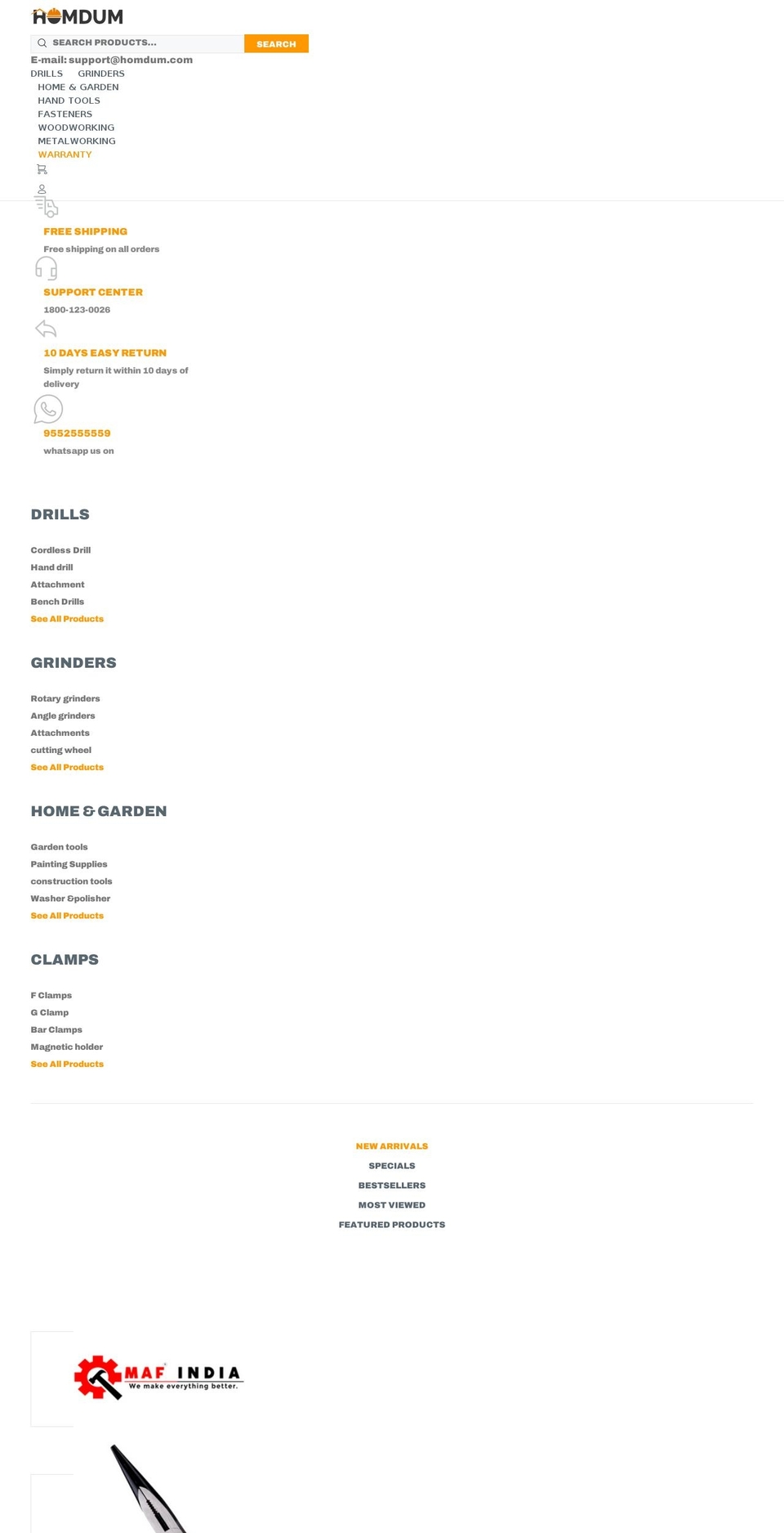 homdum.com shopify website screenshot