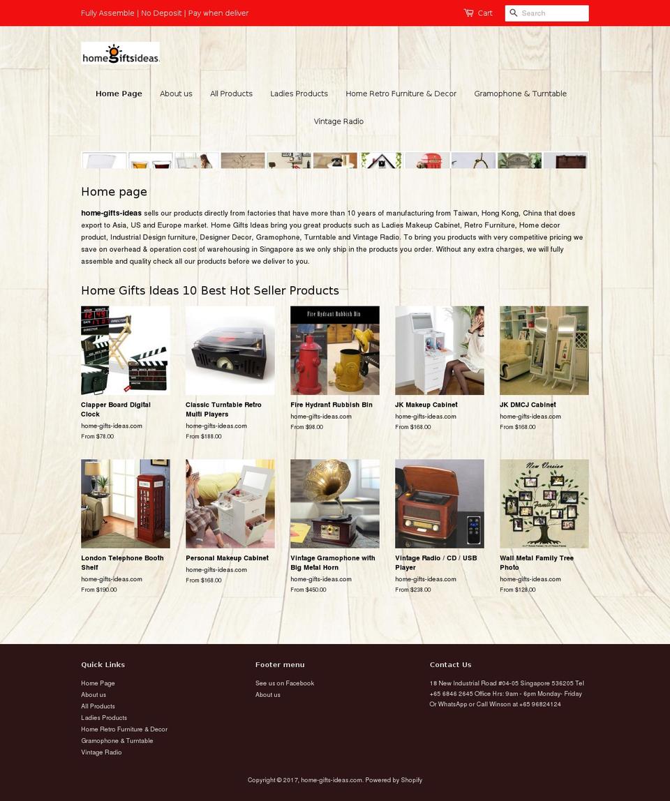 home-gifts-ideas.com shopify website screenshot