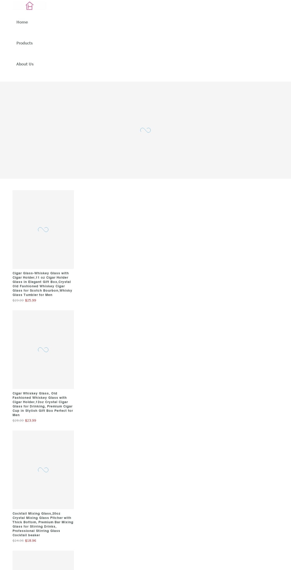 home-glassware.com shopify website screenshot