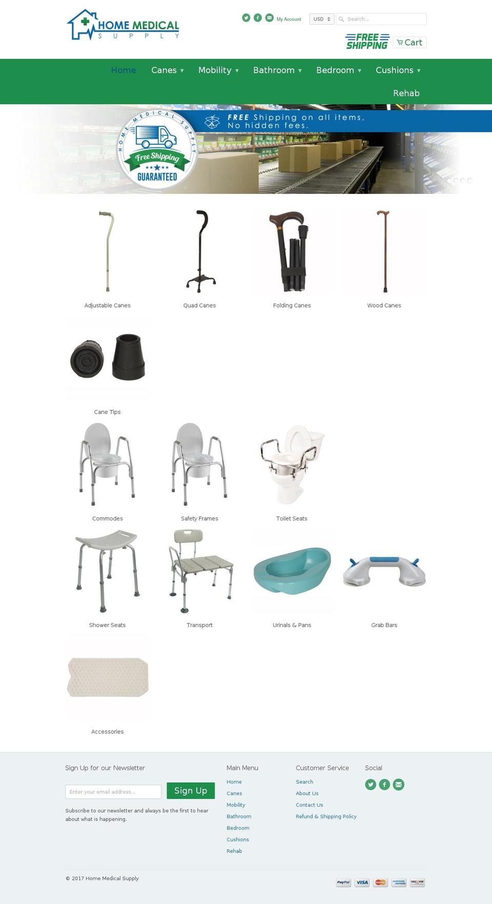 home-medical-supply.com shopify website screenshot