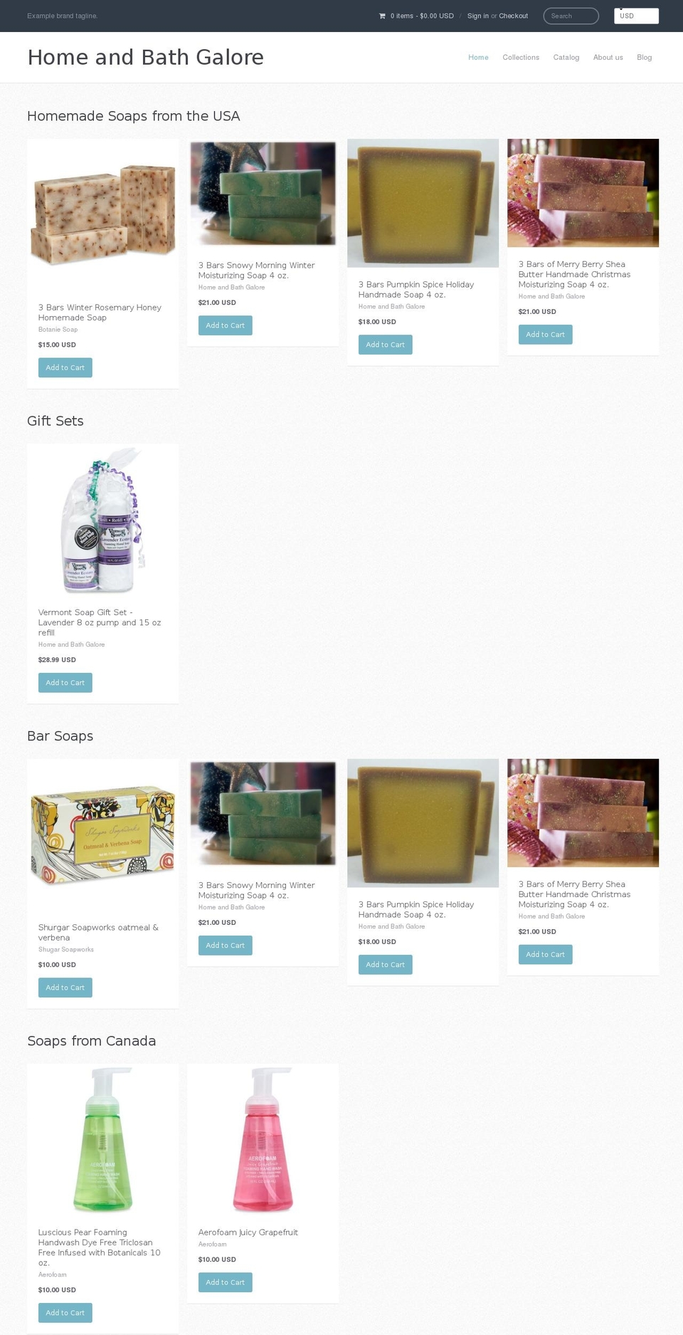 homeandbathgalore.com shopify website screenshot