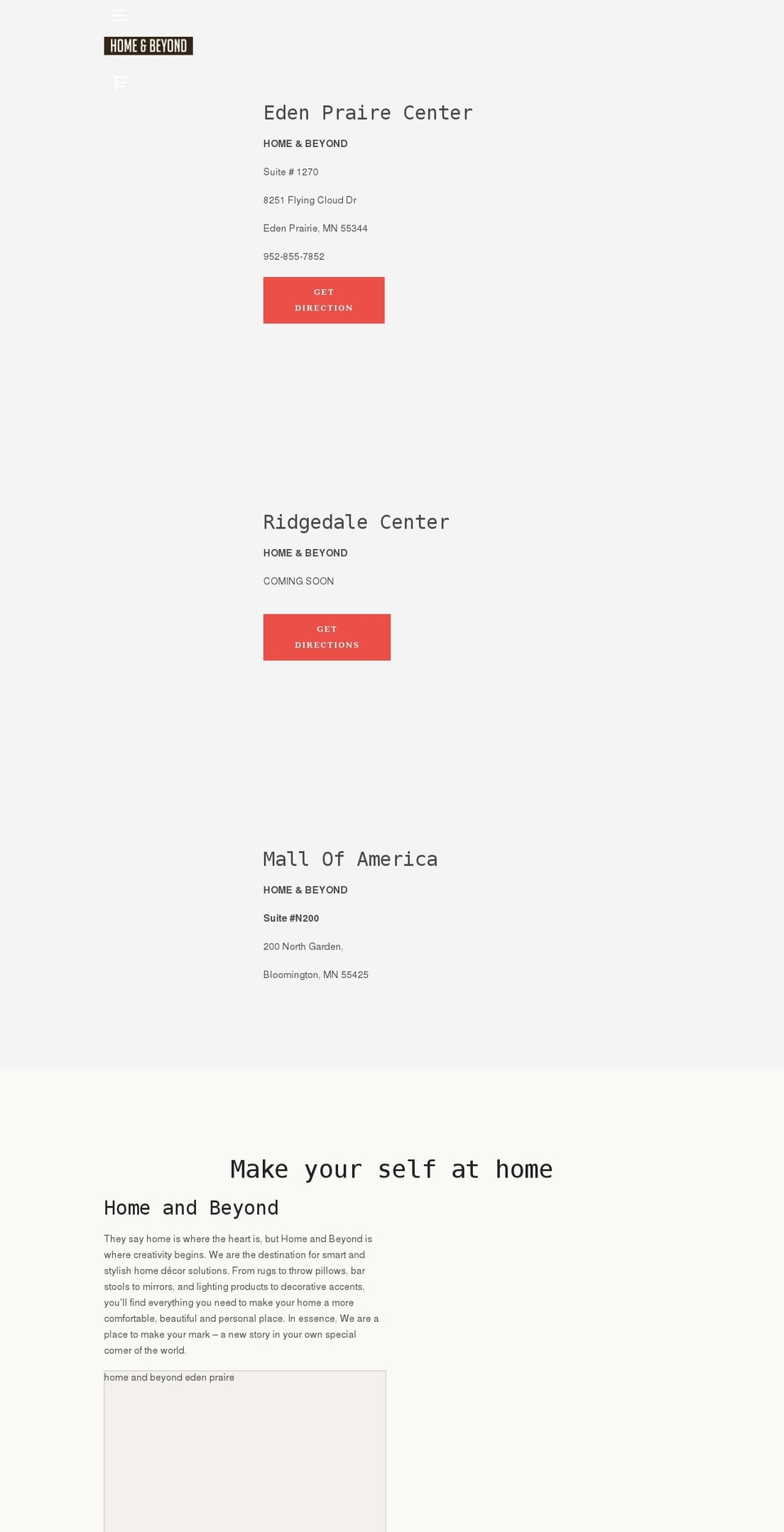homeandbeyond.net shopify website screenshot