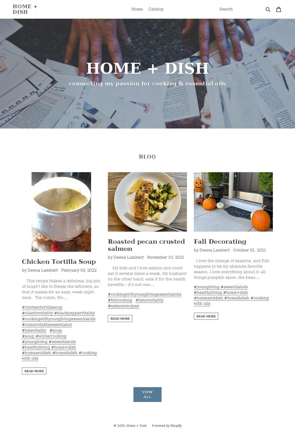 homeanddish.com shopify website screenshot