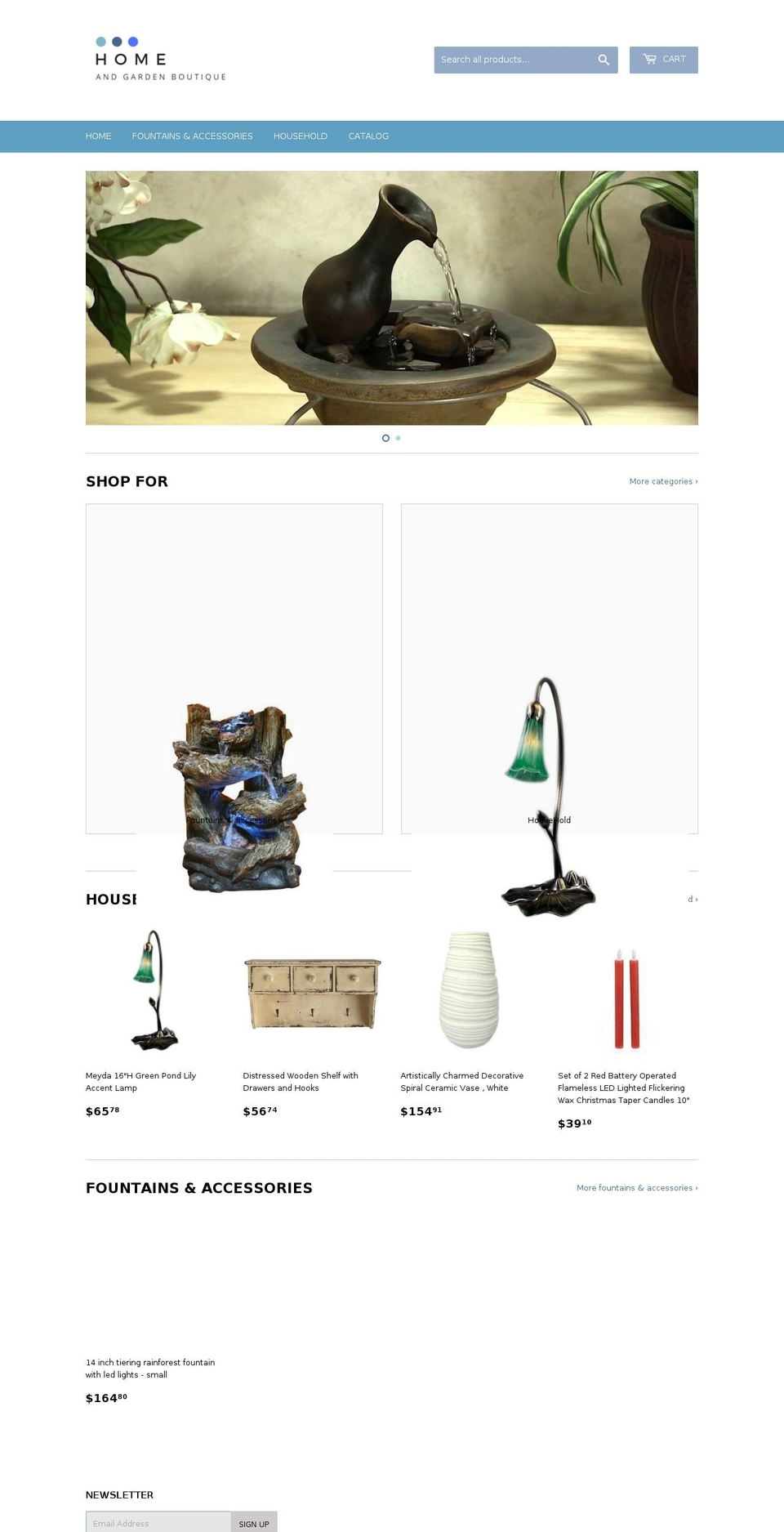 homeandgardenboutique.com shopify website screenshot