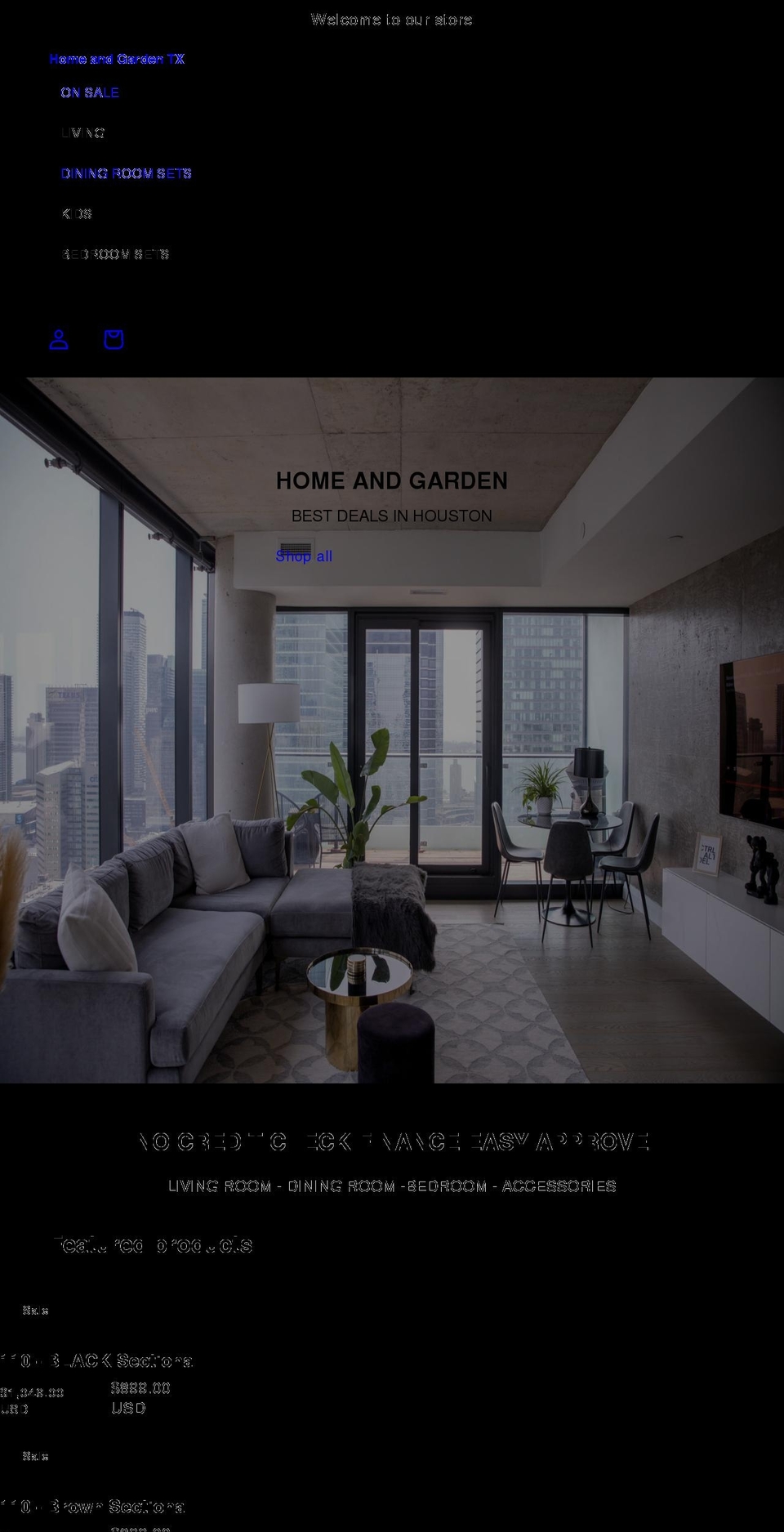homeandgardentx.com shopify website screenshot