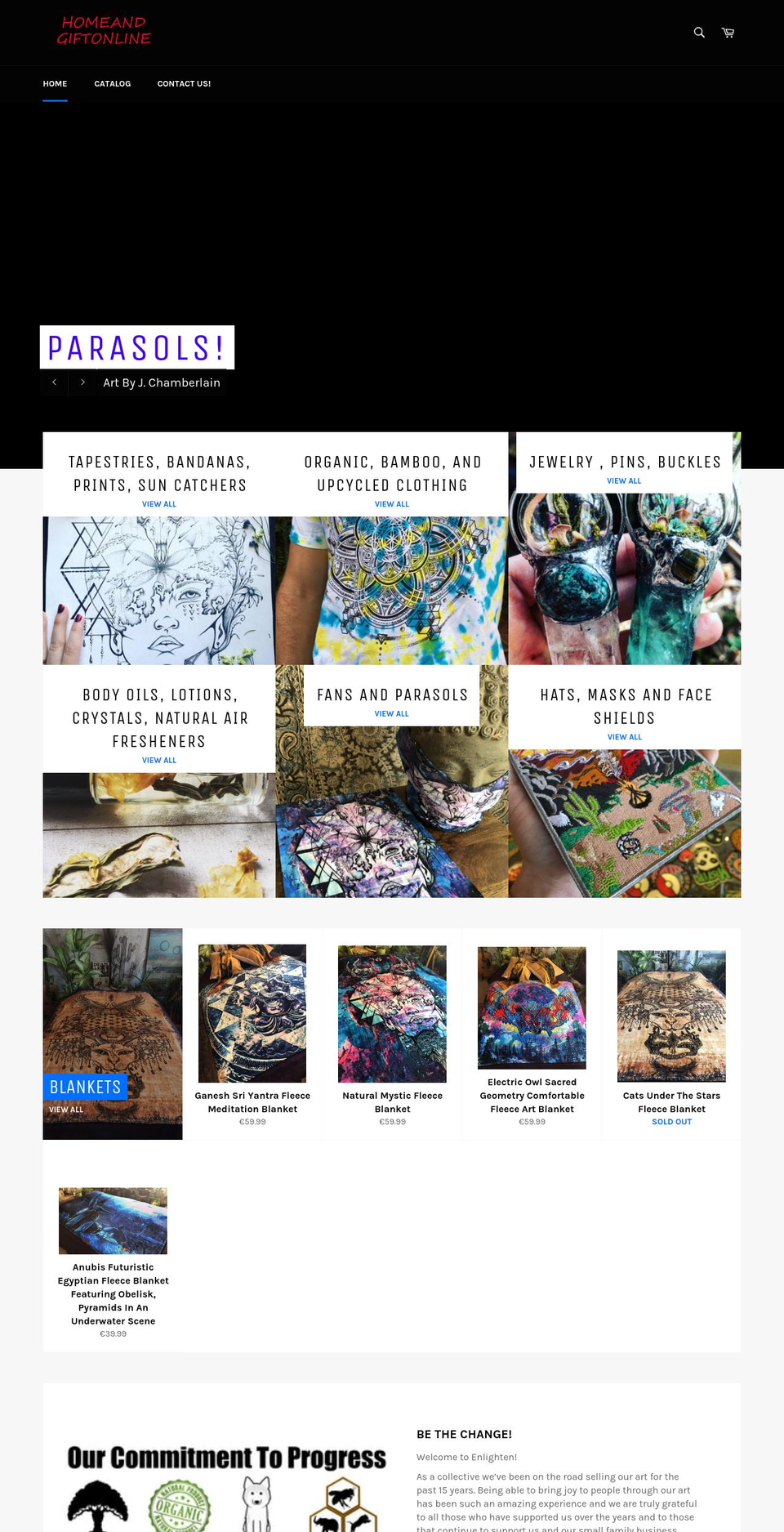 homeandgiftonline.com shopify website screenshot