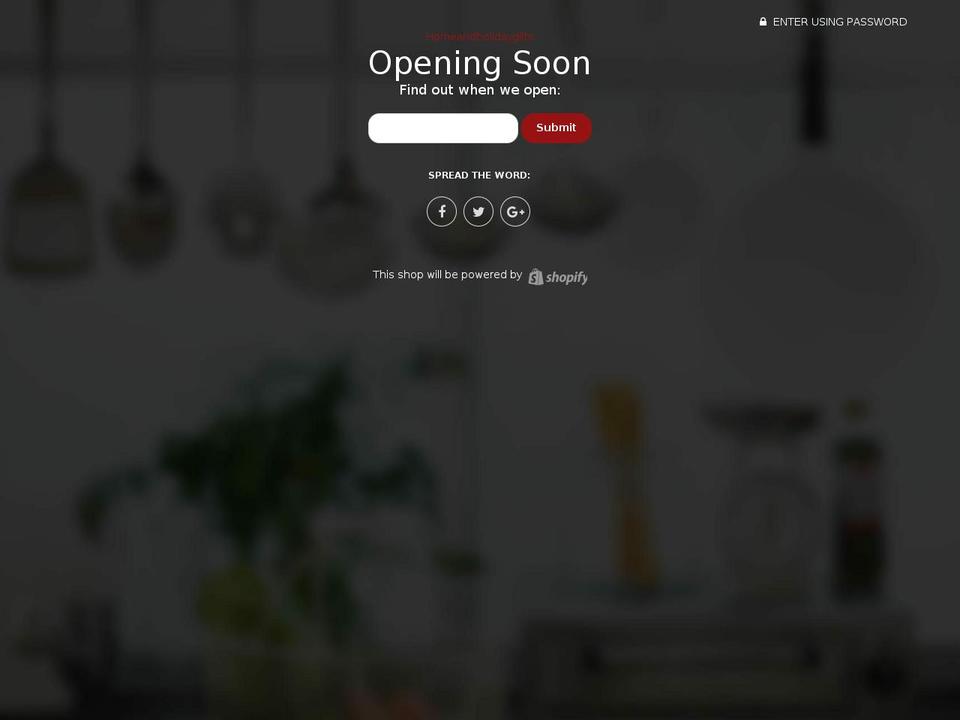 homeandholidaygifts.com — Shopify storefront screenshot