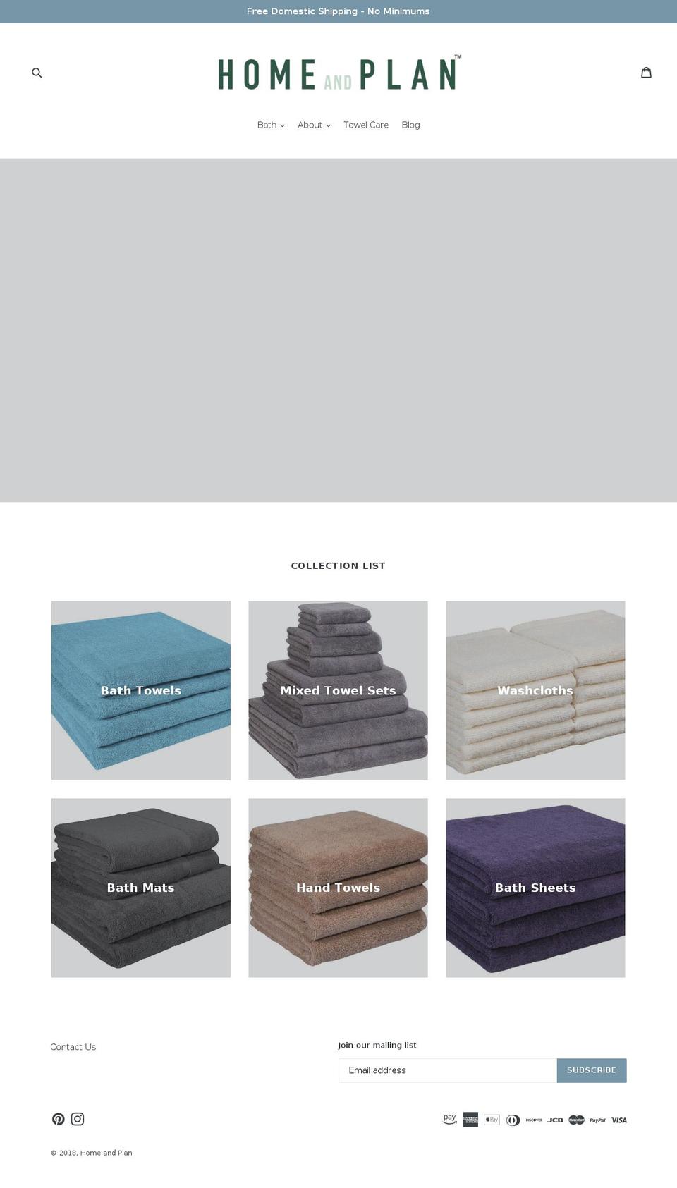 homeandplan.com — Shopify storefront screenshot
