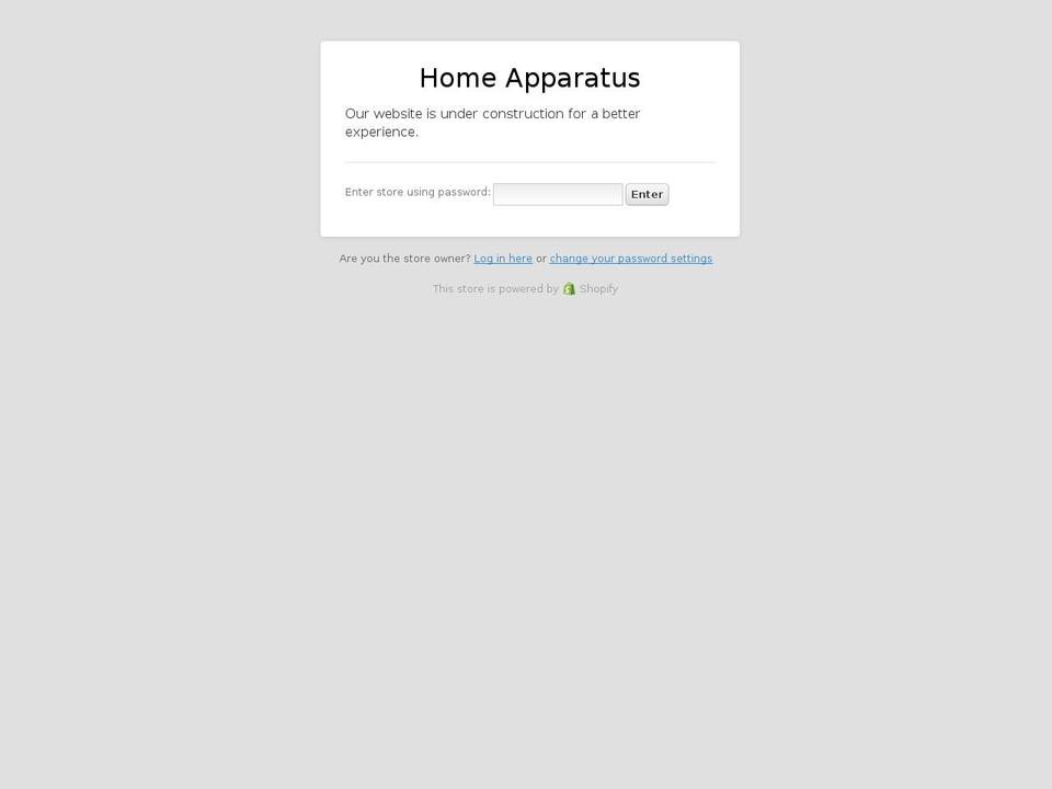 homeapparatus.ie shopify website screenshot