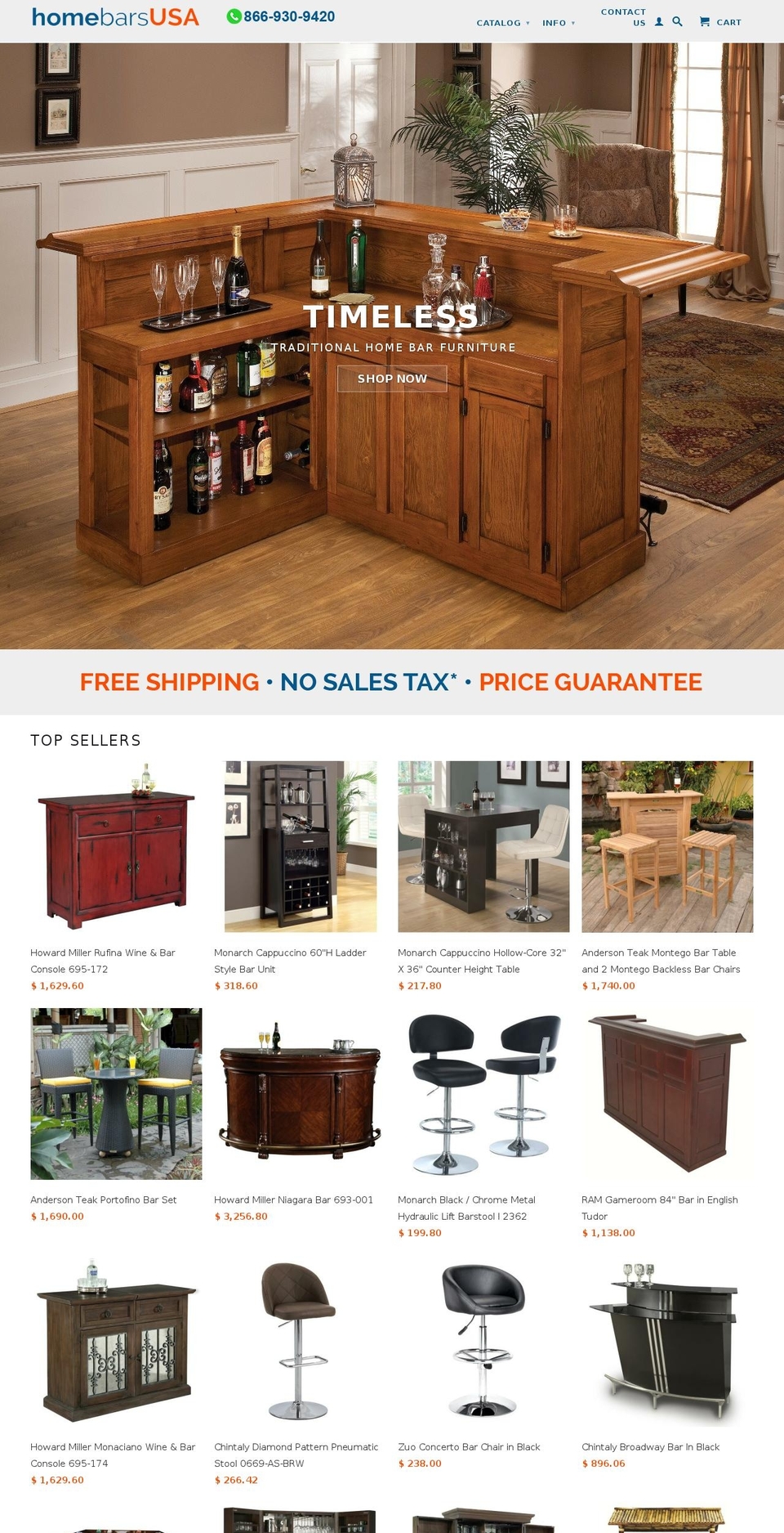 homebarsusa.com shopify website screenshot