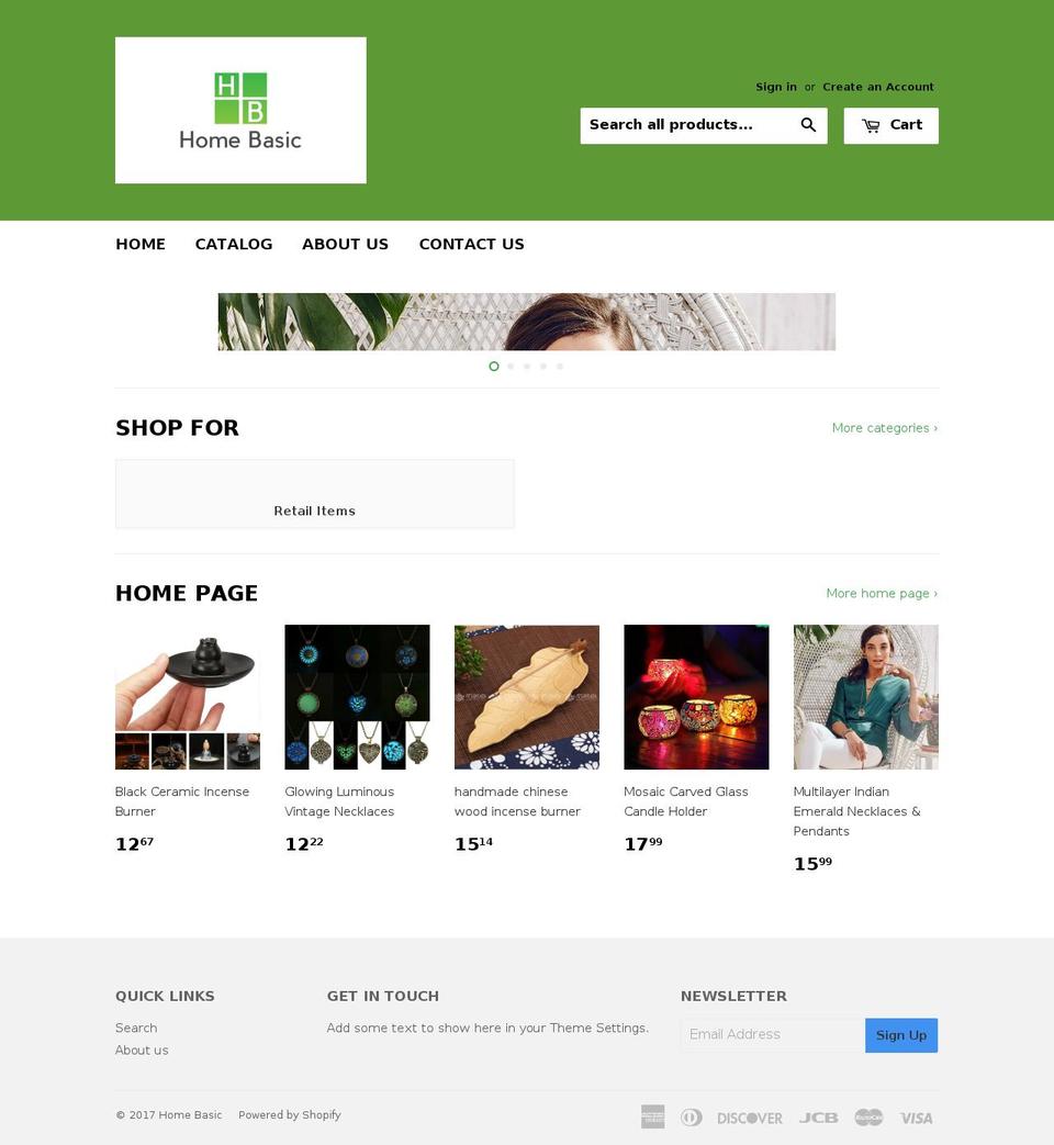 homebasic.org shopify website screenshot