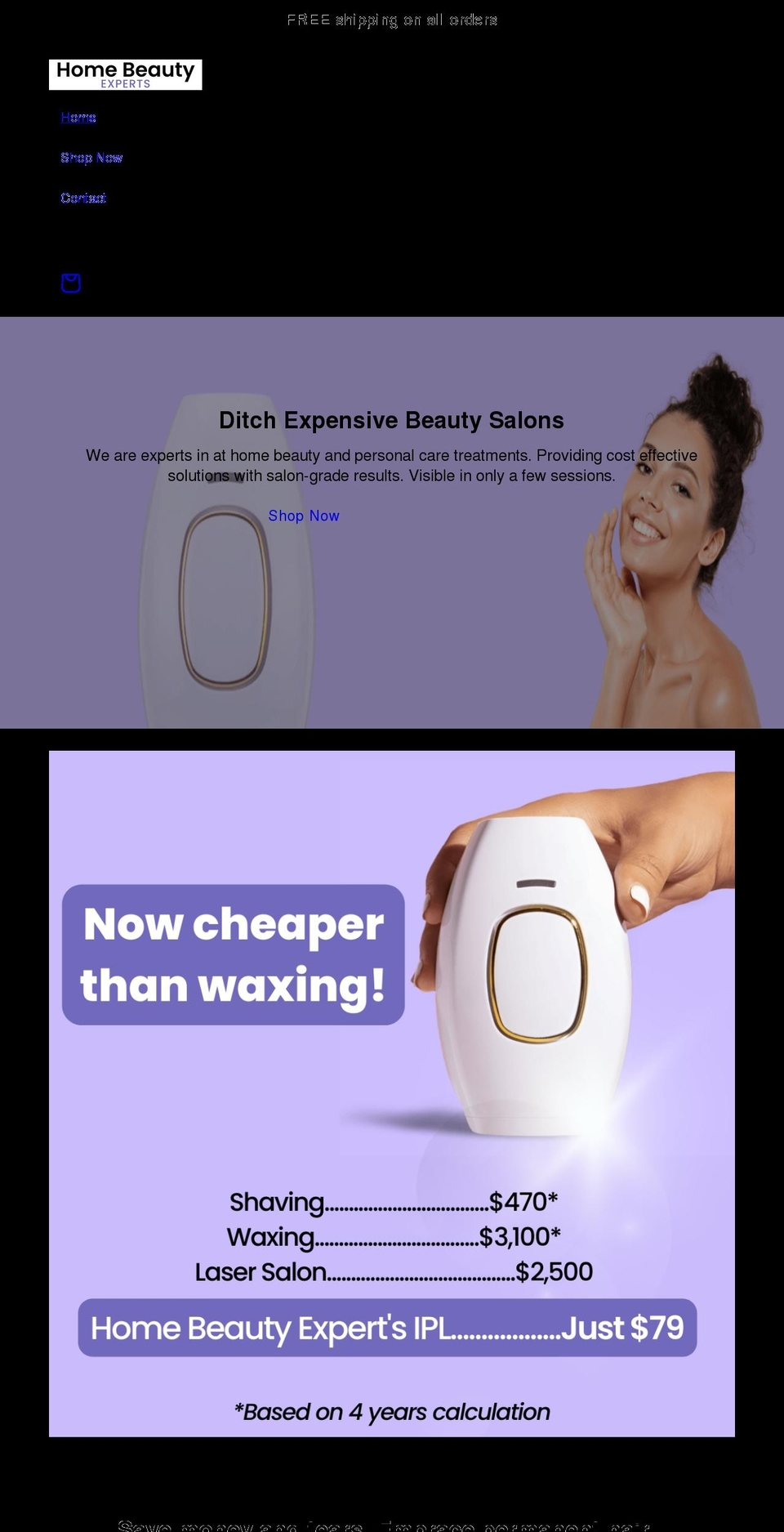 homebeautyexperts.com shopify website screenshot