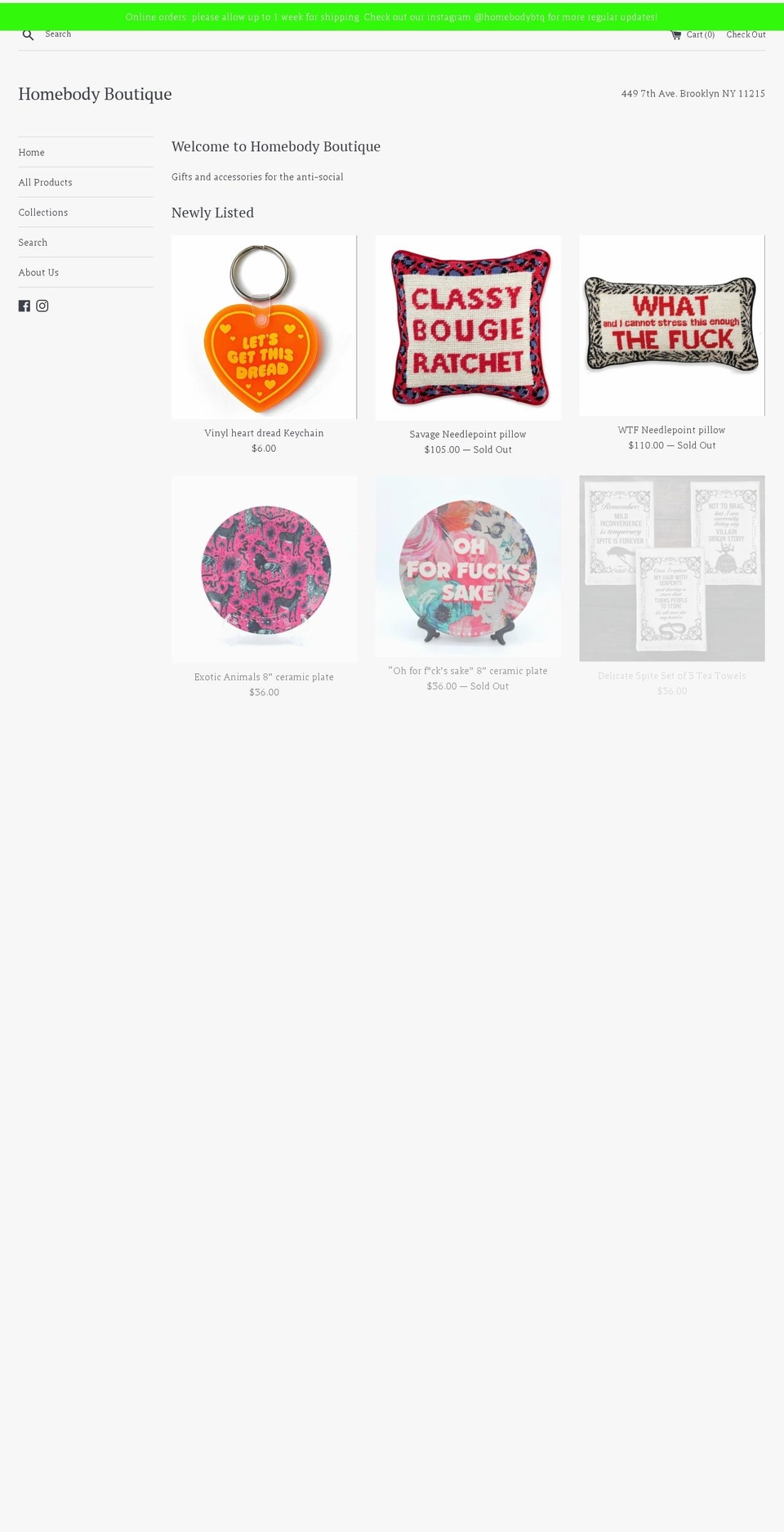 homebody-boutique.myshopify.com shopify website screenshot