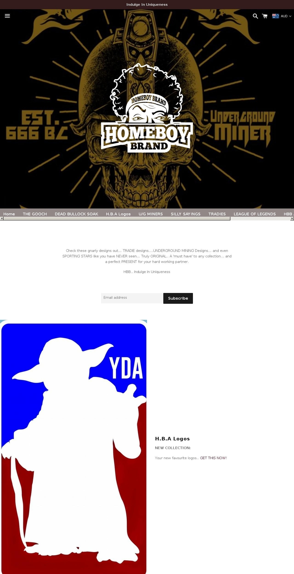 homeboy-brand.com — Shopify storefront screenshot