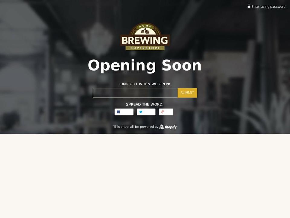 DSL Design Shopify theme site example homebrewingsuperstore.com