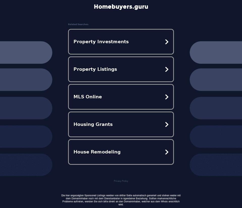 homebuyers.guru shopify website screenshot