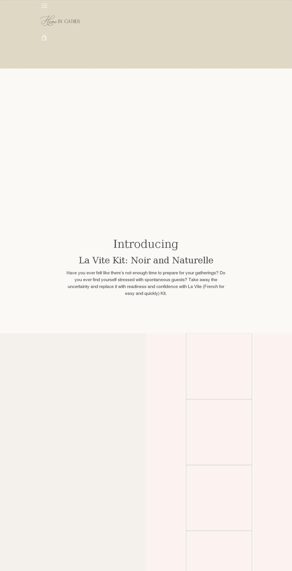 homebygather.com shopify website screenshot