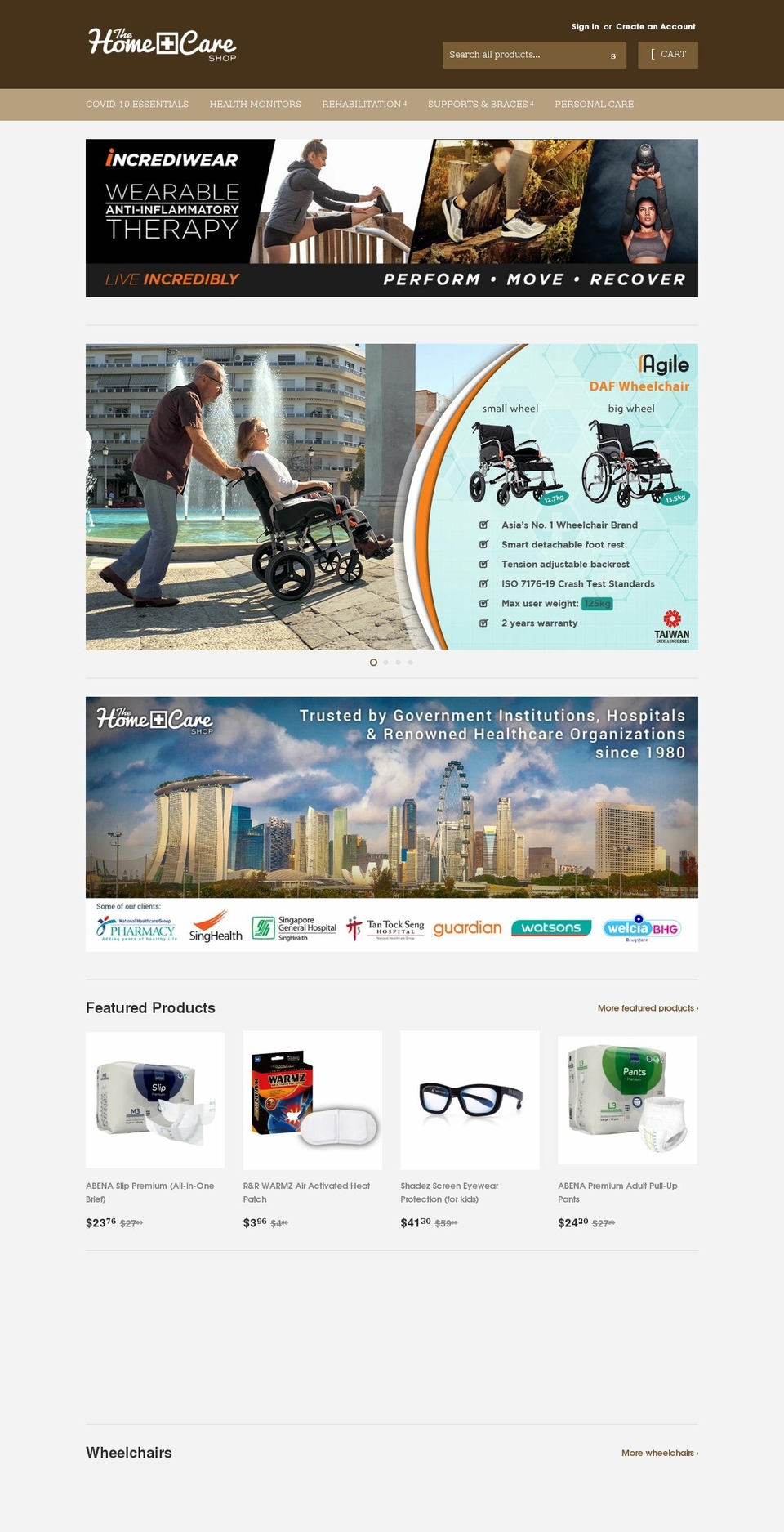 homecareshop.com.sg shopify website screenshot