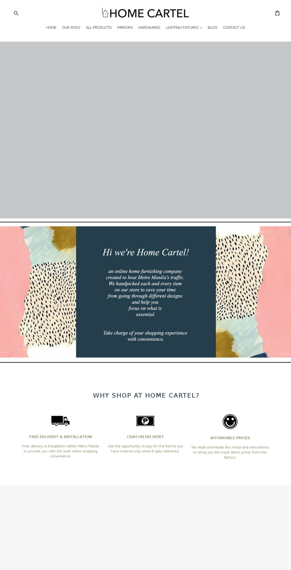 homecartel.net shopify website screenshot