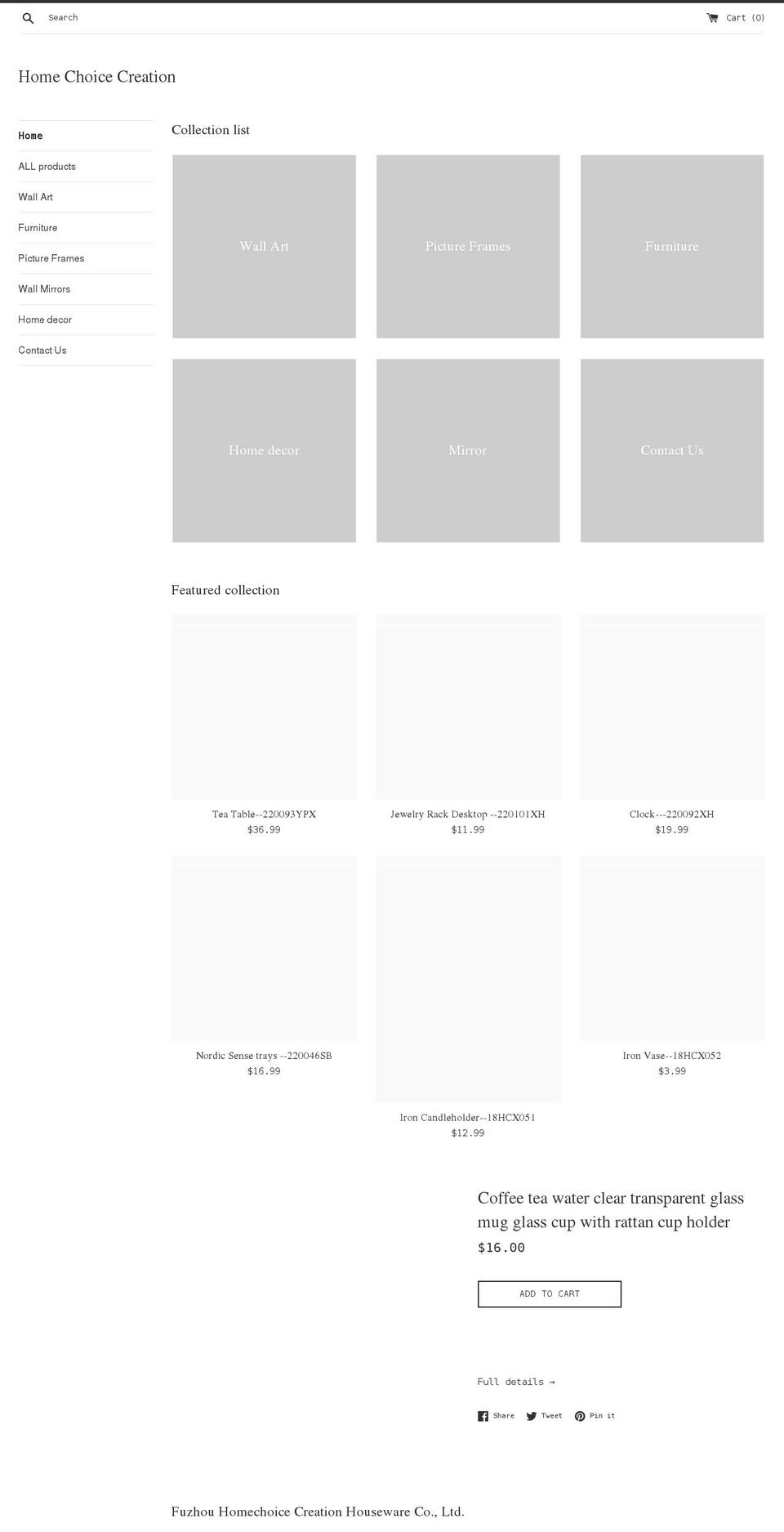 homechoice-creation.com shopify website screenshot
