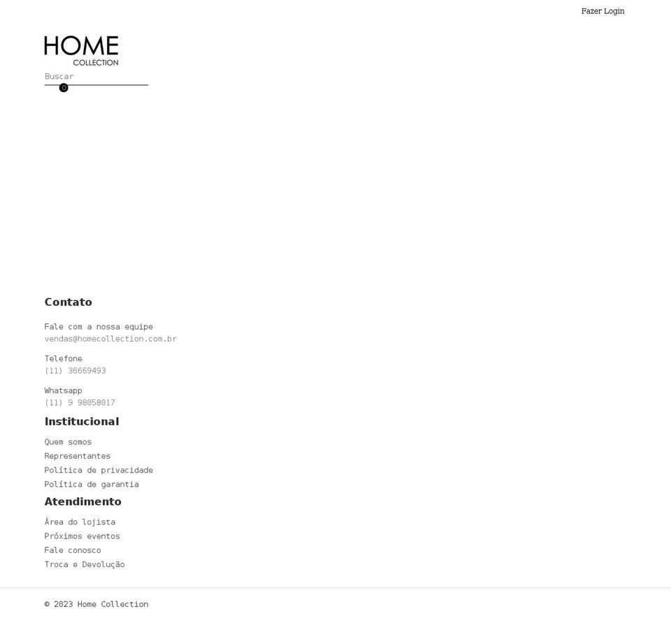 homecollection.com.br shopify website screenshot