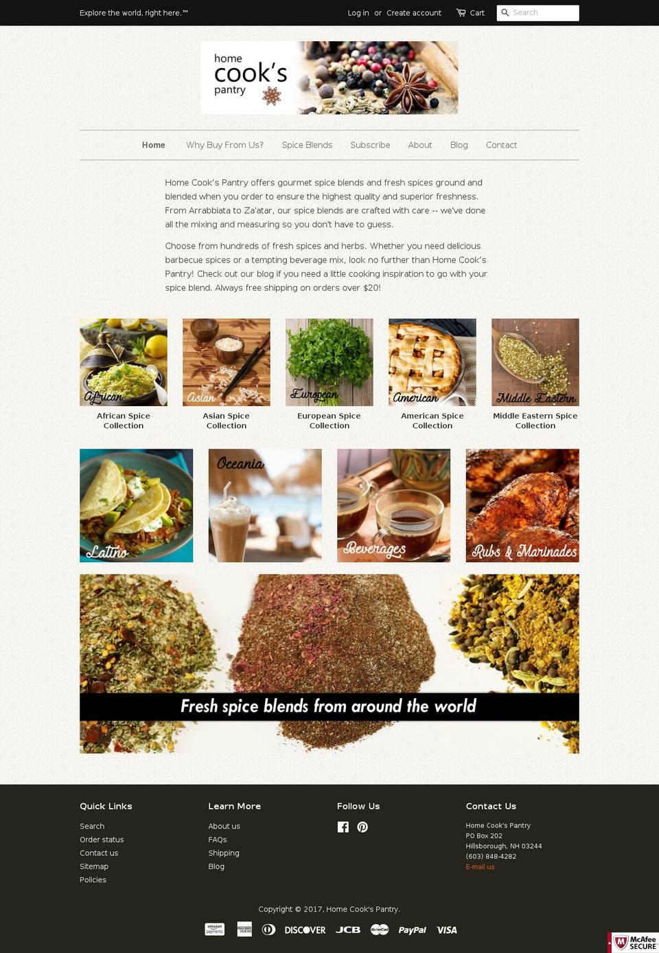 homecookspantry.com shopify website screenshot