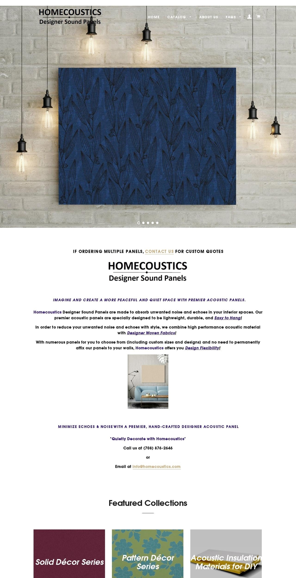 homecoustics.com — Shopify storefront screenshot