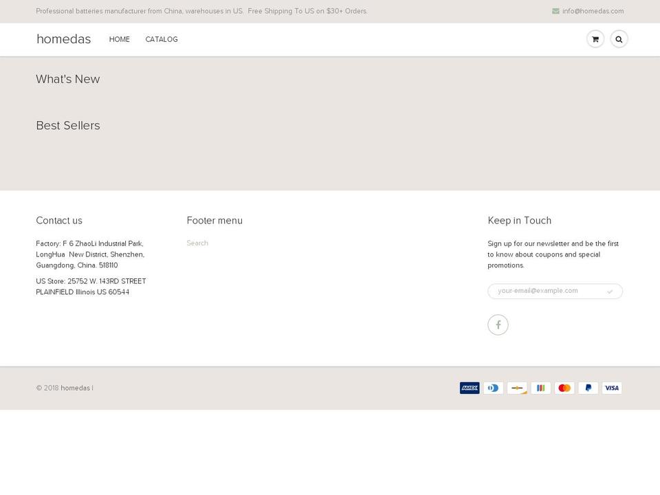 homedas.com — Shopify storefront screenshot