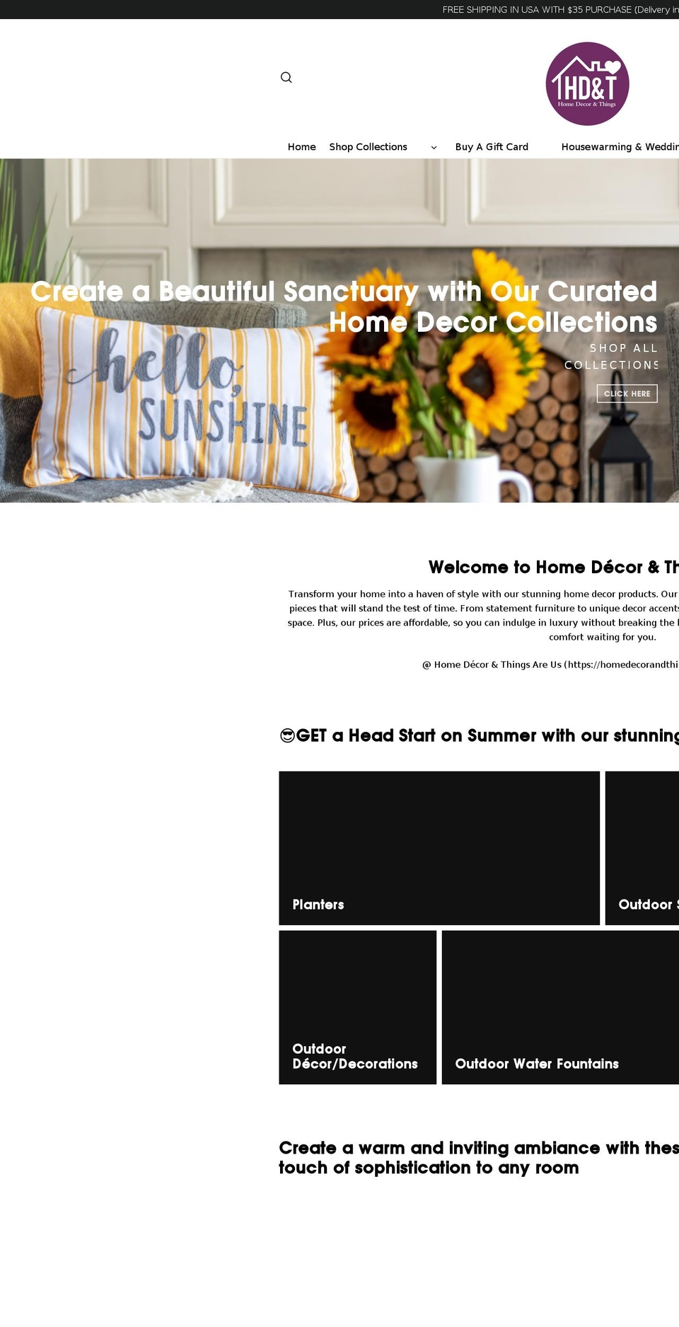 homedecorandthingsrus.com shopify website screenshot