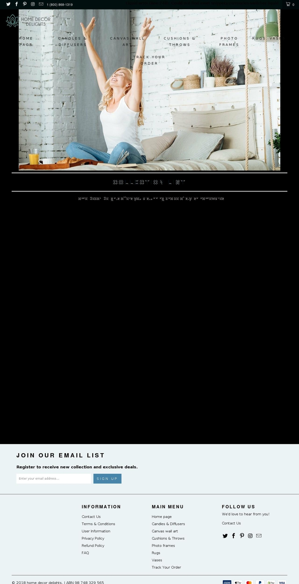 homedecordelights.com — Shopify storefront screenshot