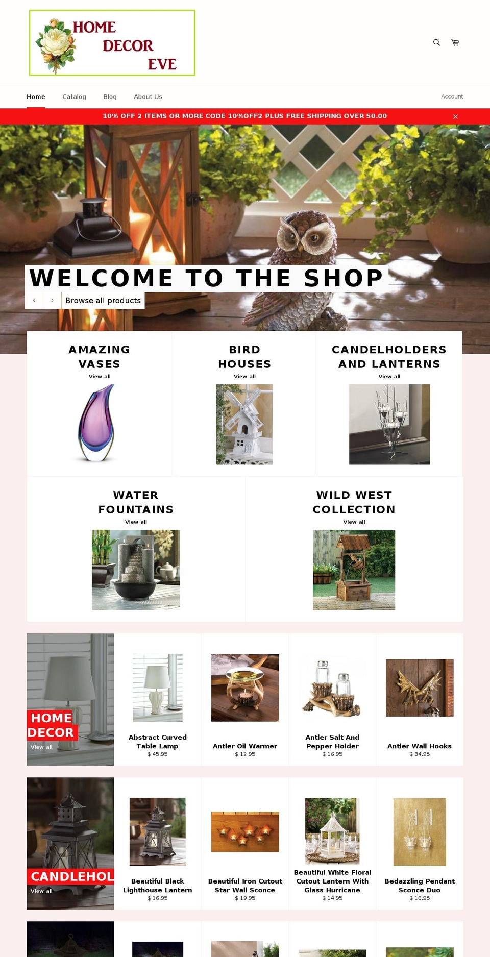 homedecoreve.com — Shopify storefront screenshot
