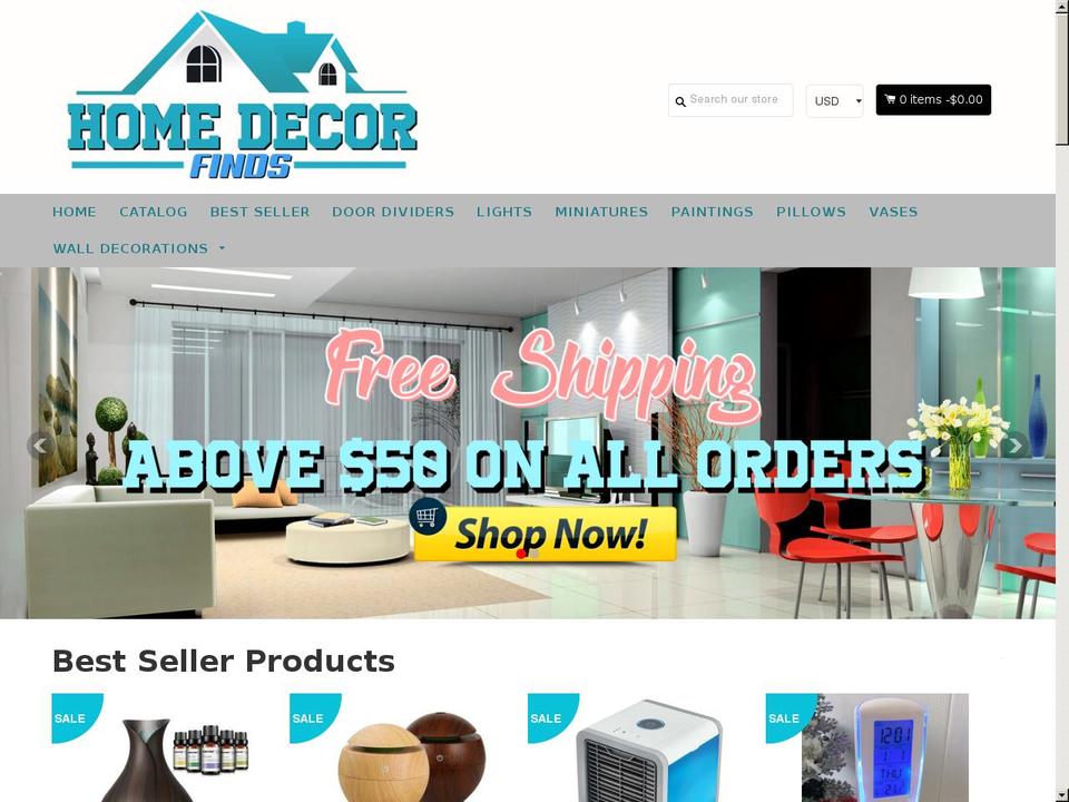 EcomClub Shopify theme site example homedecorfinds.com