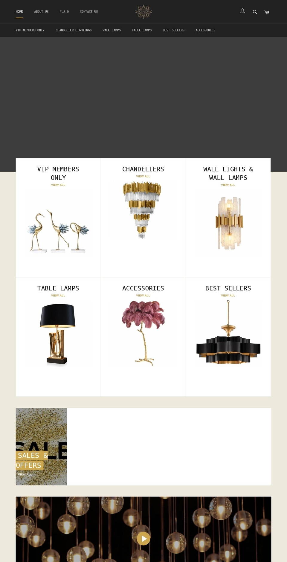 homedecorlightstore.com shopify website screenshot