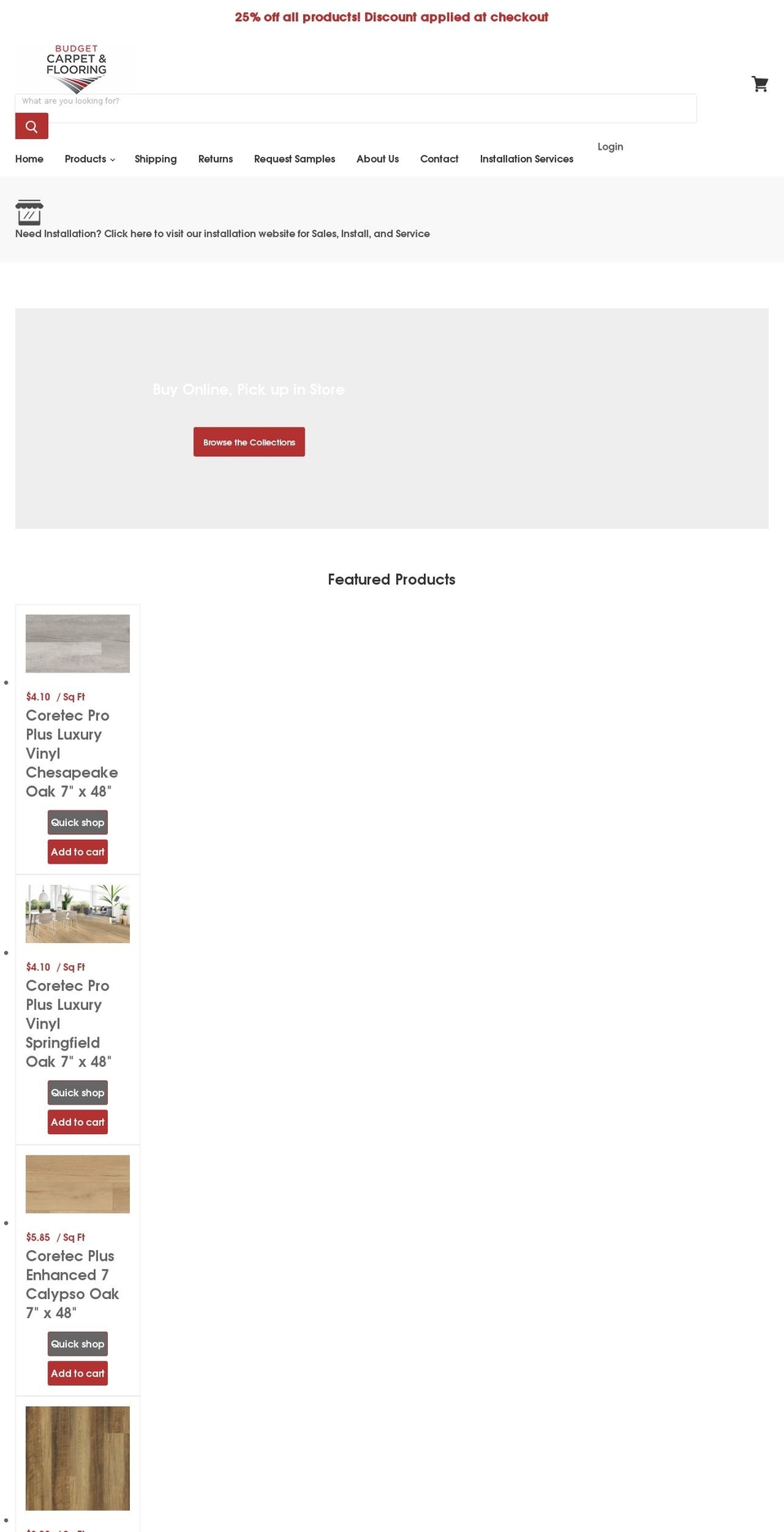 homedirectflooring.com shopify website screenshot